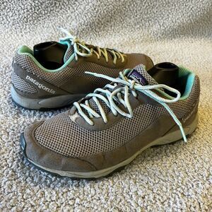 Patagonia Forerunner Running Shoes Womens 10 Gray Teal Athletic Trail Sneakers